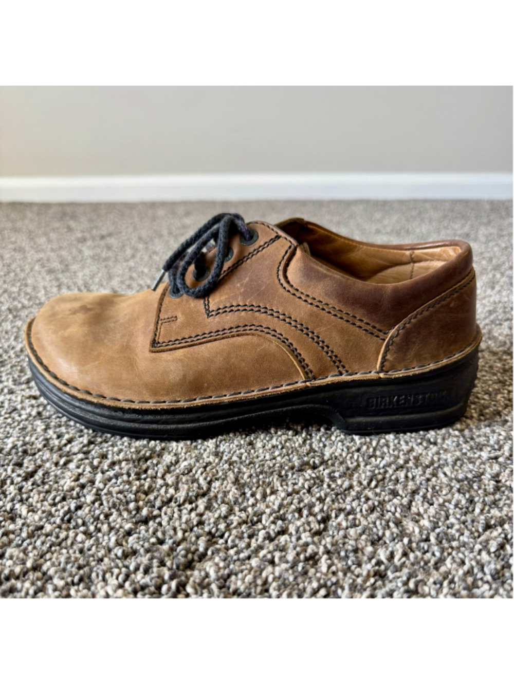BIRKENSTOCK Memphis Oxford Brown Suede Shoes EU 39 Women 8.5 Mens 6.5 - Picture 6 of 11